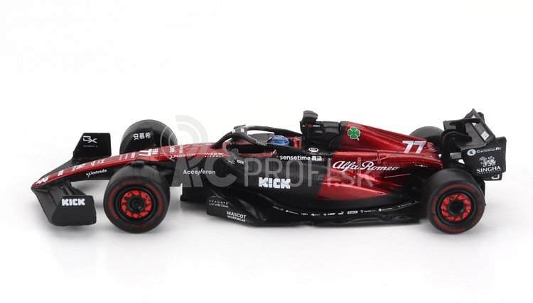 Spark model Alfa romeo F1 C43 Team Stake N 77 Season 2023 Valtteri Bottas 1:64 Black Red
