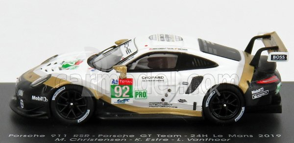 Spark-model Porsche 911 991 Rsr Team Porsche Gt N 92 24h Le Mans 2019 M.christensen - K.estre - L.vanthoor 1:87 White