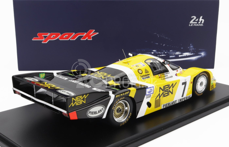 Spark-model Porsche 956l Turbo Team Newman Joest Racing N 7 Winner 24h Le Mans 1984 K.ludwig - H.pescarolo - S.johansson - Con Vetrina - S vitrínou 1:18 Yellow Black
