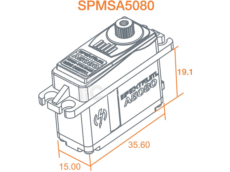 Spektrum servo A5080 9,4 kg.cm 0,094s/60° MT/HS Min