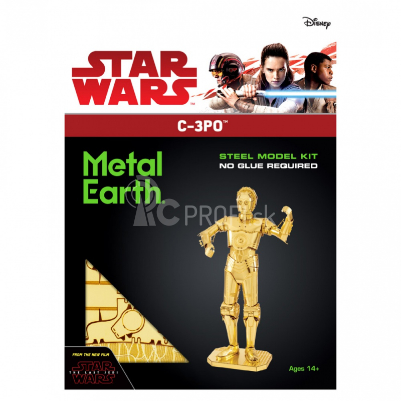 Star Wars C-3PO oceľová stavebnica, zlatá