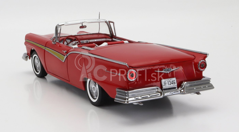 Sun-star Ford usa Fairlane 500 Skyliner Cabriolet Open 1957 1:18 Flame Red