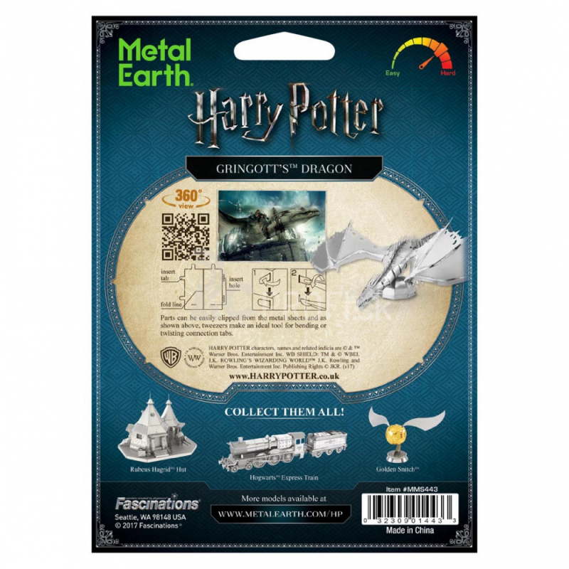 Súprava Harry Potter Gringotts Dragon Steel Kit