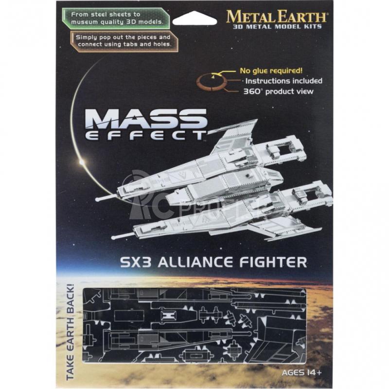 Oceľová stavebnica Mass Effect SX3 Alliance Fighter