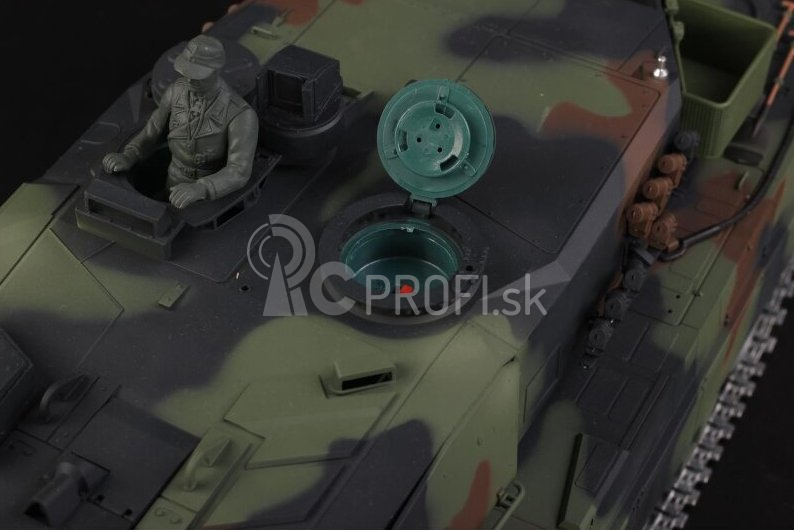 TORRO tank 1/16 RC LEOPARD 2A6 NATO kamufláž – BB Airsoft + IR (kovové pásy)