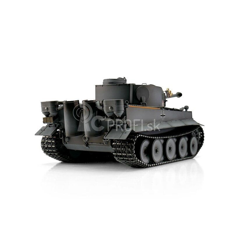TORRO tank PRO 1/16 RC Tiger I skoršia verzia sivá kamufláž – infra IR – dym z hlavne