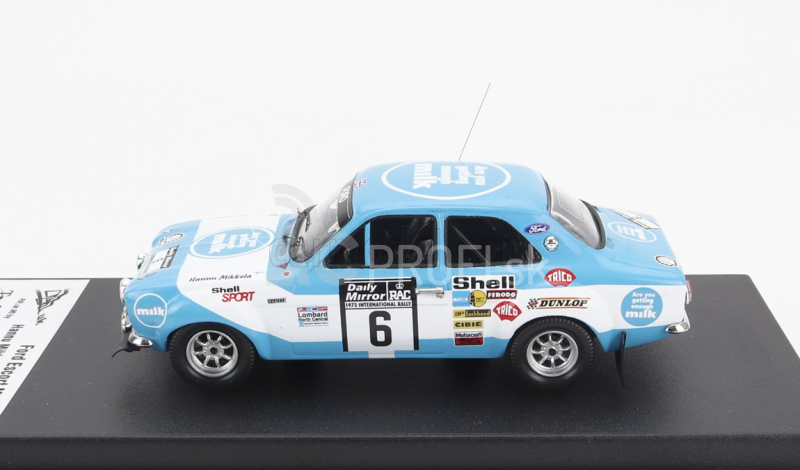 Trofeu Ford england Escort Mki (nočná verzia) N 6 Rally Rac Lombard 1973 Hannu Mikkola - John Davenport 1:43 Svetlo modrá biela
