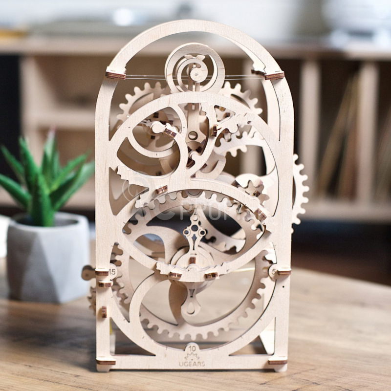 Ugears 3D drevené mechanické puzzle Clockwork