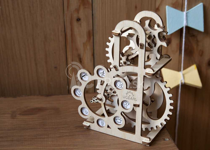 Ugears 3D drevené mechanické puzzle Dynamometer