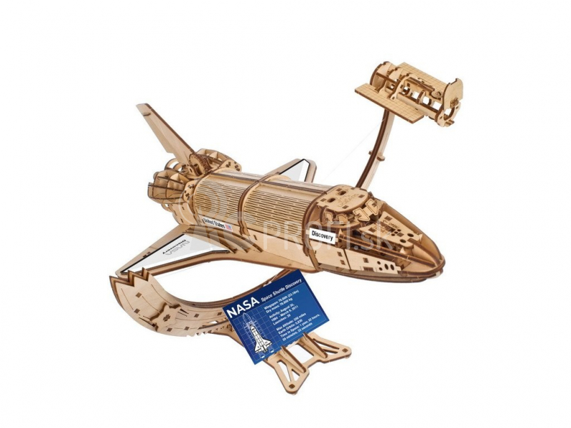 Ugears 3D drevené mechanické puzzle NASA Space Shuttle