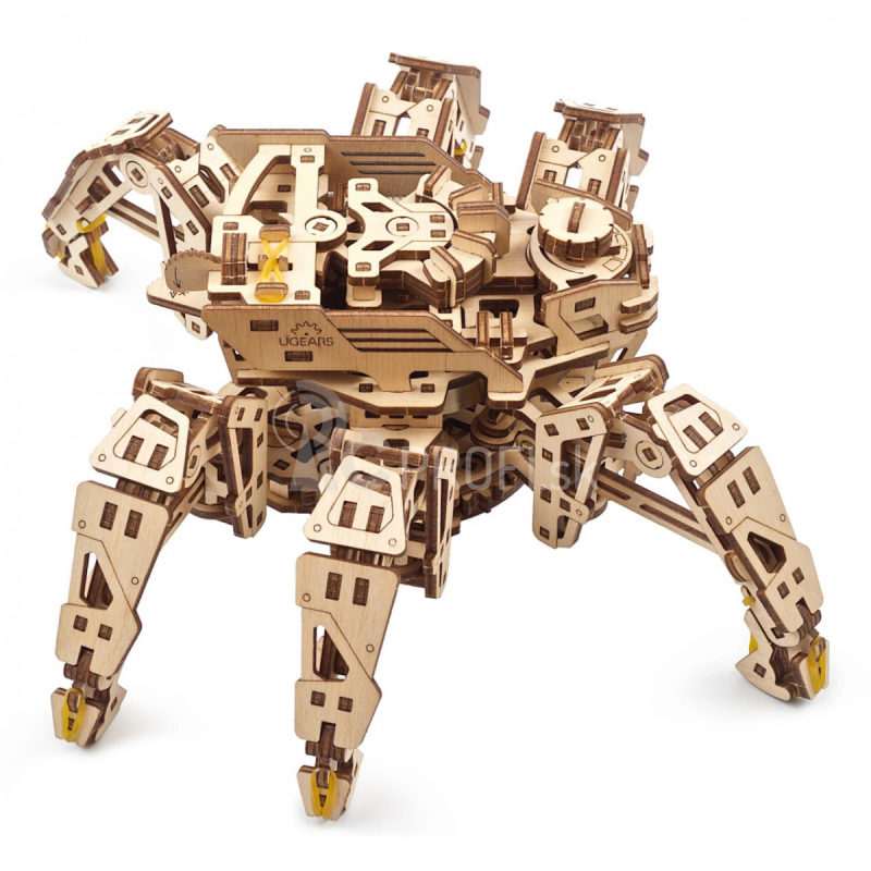 Ugears 3D drevené mechanické puzzle Šesťnohý prieskumník (hexapod)