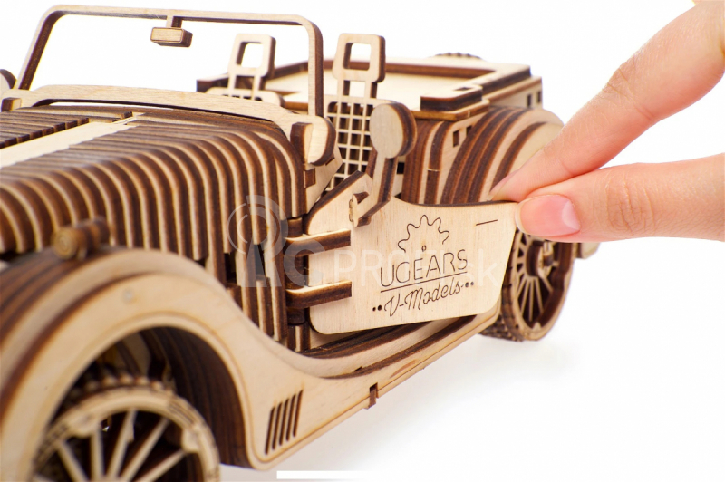 Ugears 3D drevené mechanické puzzle VM-01 Auto (roadster)