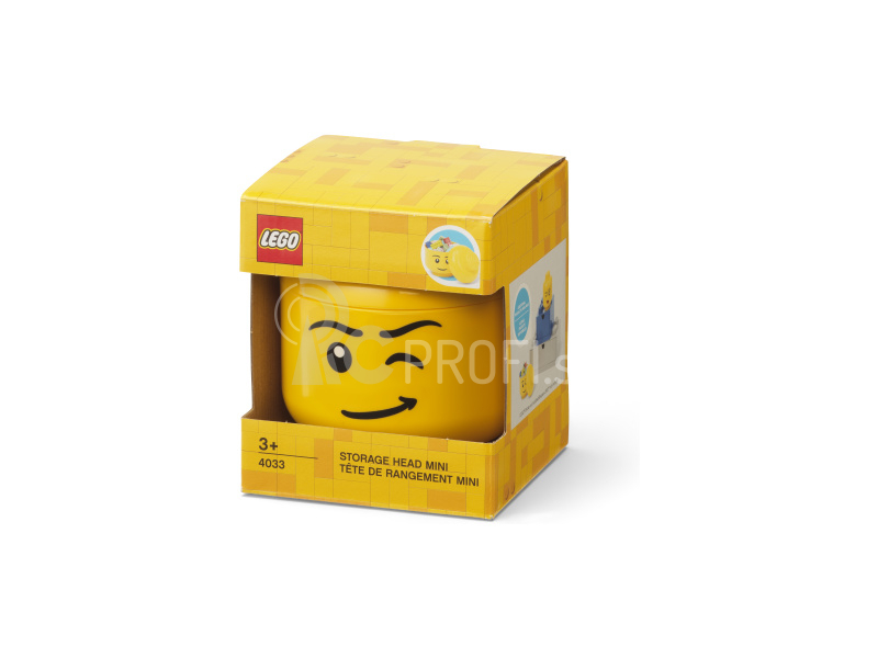 LEGO úložná hlava mini – zelený kostlivec