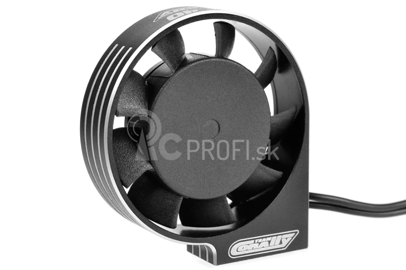 Ultra vysokorýchlostný hliníkový ventilátor 30 mm, čierny/strieborný - 6-8,4 V - konektor BEC čierny