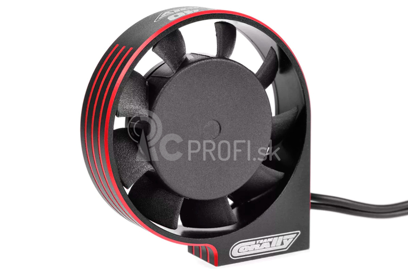 Ultra vysokorýchlostný hliníkový ventilátor 40 mm, čierny/červený - 6-8,4 V - konektor BEC čierny
