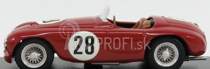 Umelecký model Ferrari 166 Mm Barchetta N 28 (podvozok N 0790) 6. trieda Veľká cena Portugalska 1952 C.biondetti 1:43 Červená