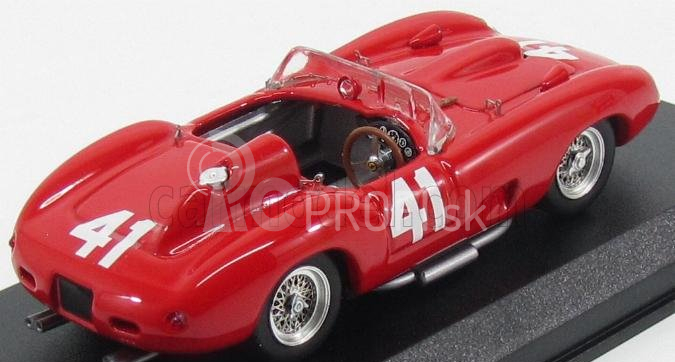Umelecký model Ferrari 315s Spider N 41 500 míľ Road America 1957 P.hill 1:43 Red