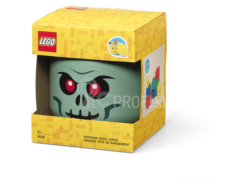 LEGO úložná hlava veľká – Skeleton zelený