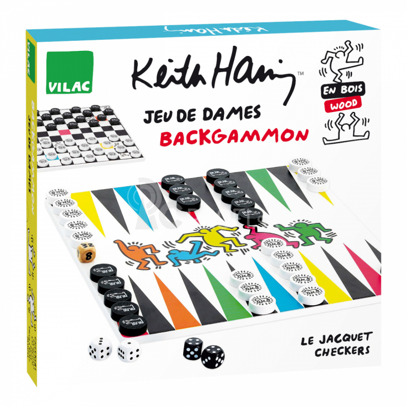 Vilac Dáma a Backgammon Keith Haring