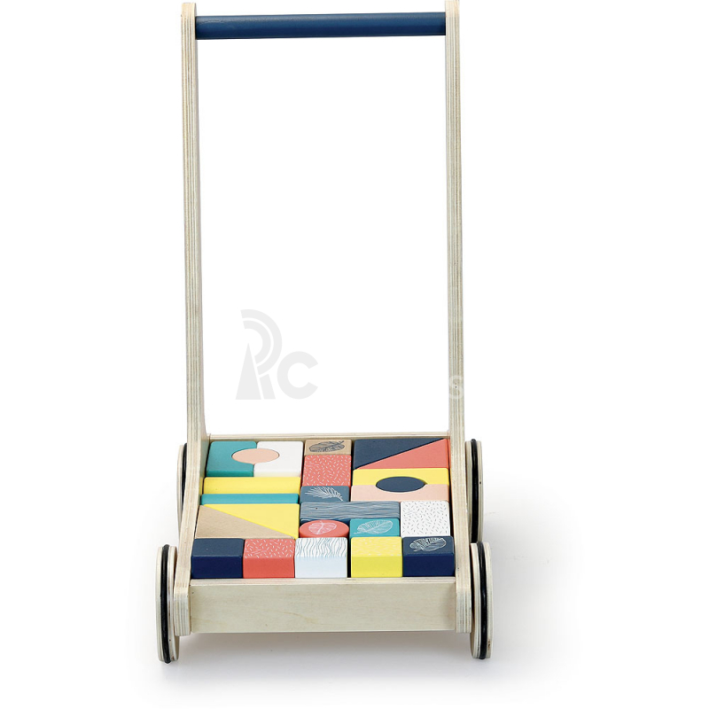 Vilac Drevený vozík s farebnými blokmi Canopée