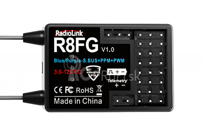 Vysielač RC8X s prijímačom R8FG