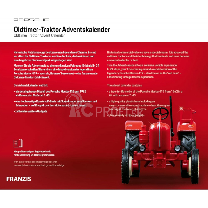 Adventný kalendár Porsche Oldtimer Traktor so zvukom 1 : 43