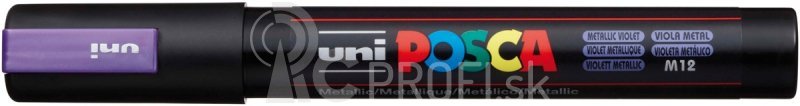 Akrylový popisovač UNI POSCA PC-5M 1,8-2,5mm – fialová metalíza