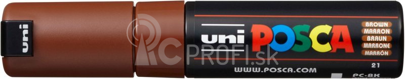 Akrylový popisovač UNI POSCA PC-8K 8 mm – hnedá