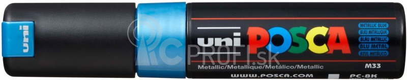 Akrylový popisovač UNI POSCA PC-8K 8 mm – modrá metalíza