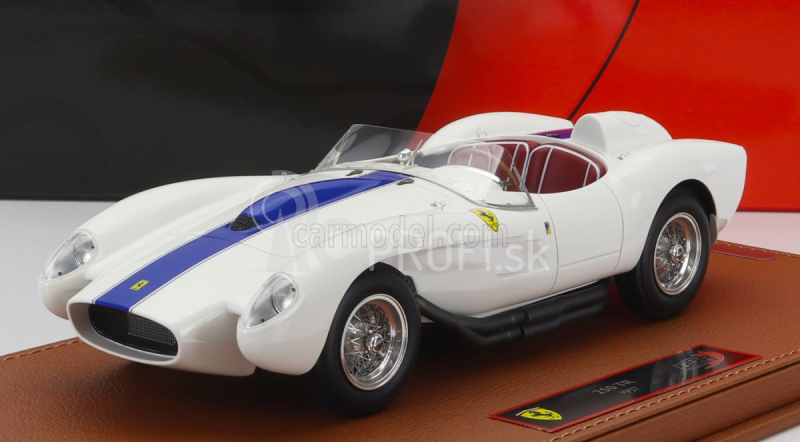 Bbr-models Ferrari 250tr Testarossa Spider 1957 - Con Vetrina - S vitrínou 1:18 bielo modrá