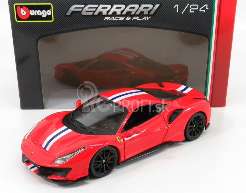 Bburago Ferrari 488 Pista 1:24 červená