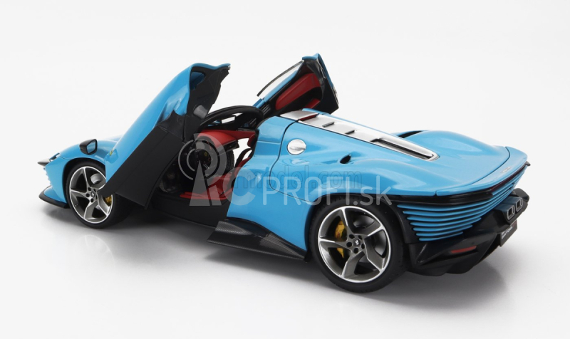 Bburago Ferrari Daytona Sp3 Closed Roof 2022 – Con Vetrina – With Showcase – Exclusive Carmodel 1:18 modrá