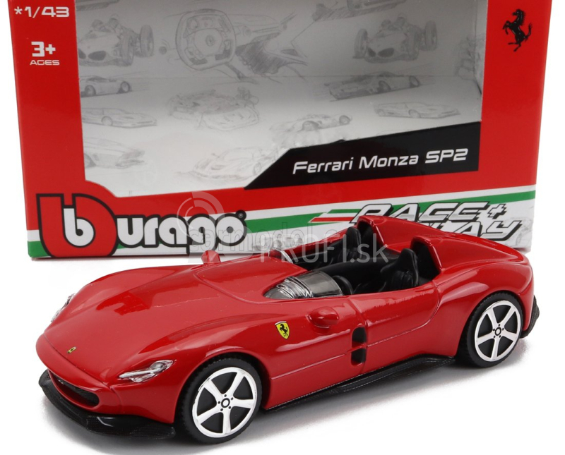 Bburago Ferrari Monza Sp2 2018 1:43 Rosso Corsa červená