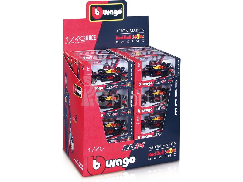 Bburago Red Bull Racing RB14 1:43 (súprava 24 ks)