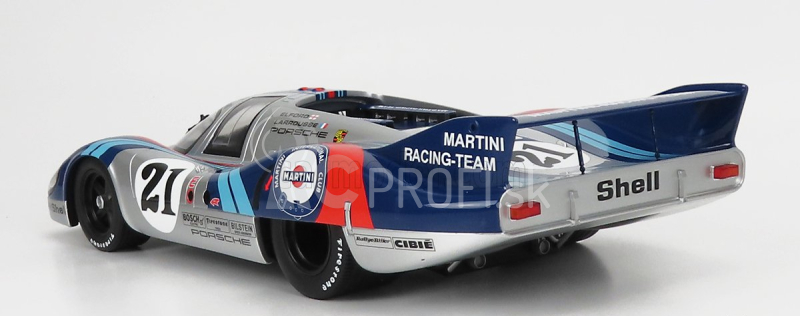 Cmr Porsche 917lh 4.9l Team Martini Racing N 21 24h Le Mans 1971 Vic Elford - Gerard Larrousse 1:12 Silver Blue