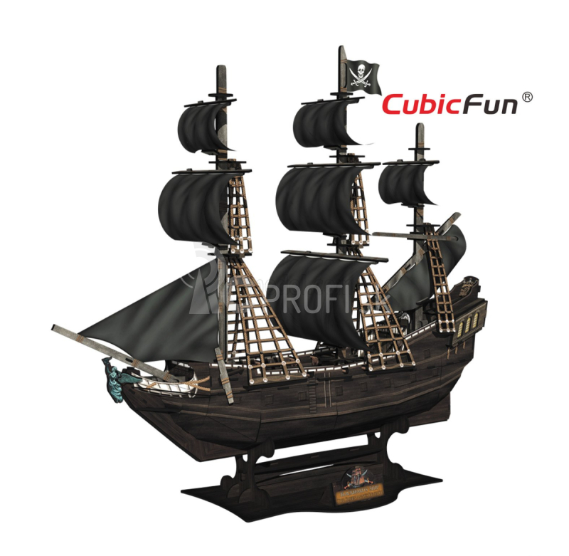 Cubicfun Puzzle 3d v penovej lodi Queen Anne's Revenge Veliero cm.48x15x43 - 155 dielikov /