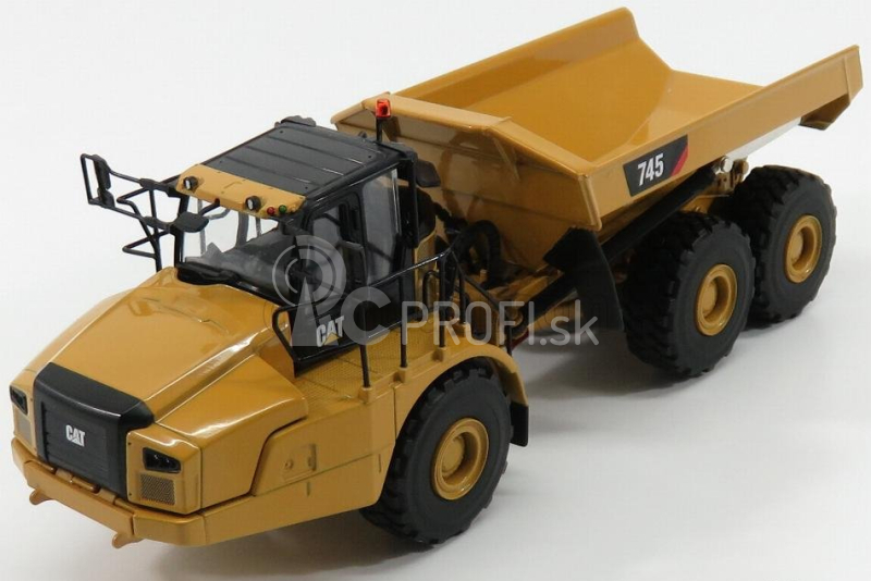 Dm-models Caterpillar Cat745 Cassone Ribaltabile Cava 3-assi - kĺbový nákladný automobil 1:50 žltá čierna