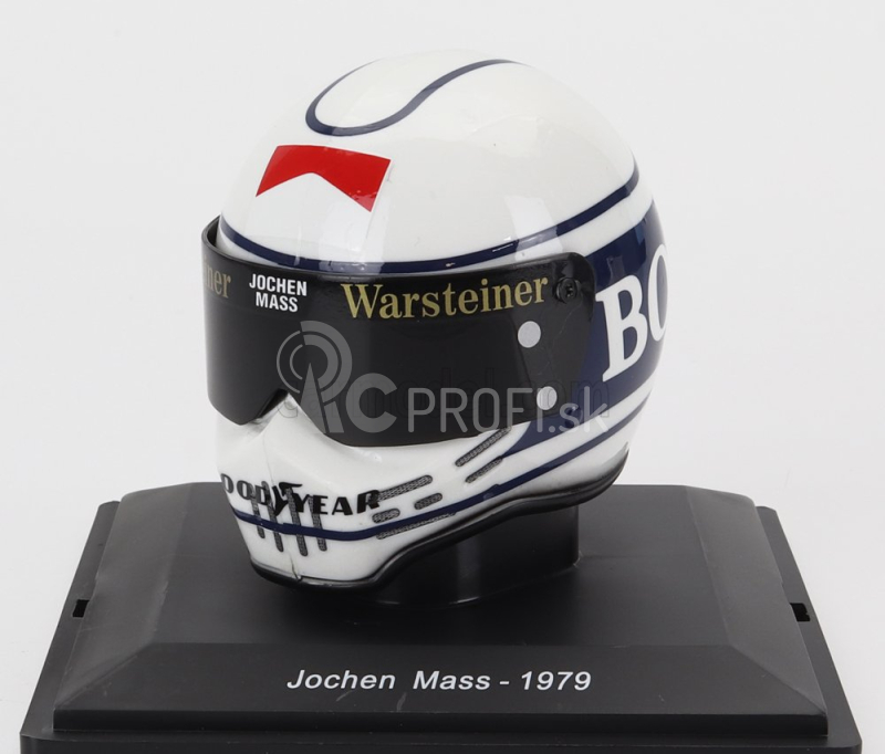 Edicola Prilba F1 Casco - Arrows A1b N 30 Sezóna 1979 Jochen Mass 1:5 Biela Modrá