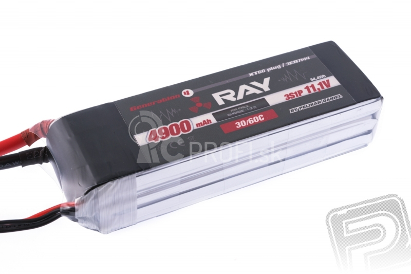 G4 RAY Li-Po 4900mAh/11,1 30/60C Air pack+XT60 plug