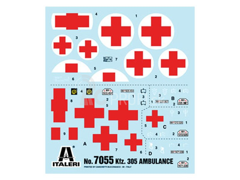 Italeri vozidlo Kfz. 305 ambulancia (1:72)