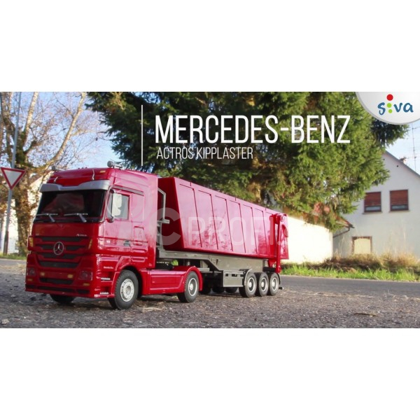 RC sklápač Mercedes-Benz Actros, červená