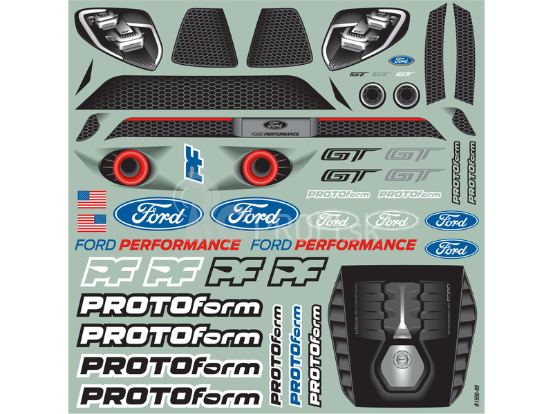 Karoséria PROTOform 1:10 Ford GT LP (podvozok 190 mm s nízkymi tlmičmi)