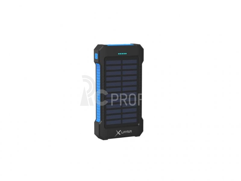 XLayer powerbanka PLUS Solar 8000 mAh čierna/modrá