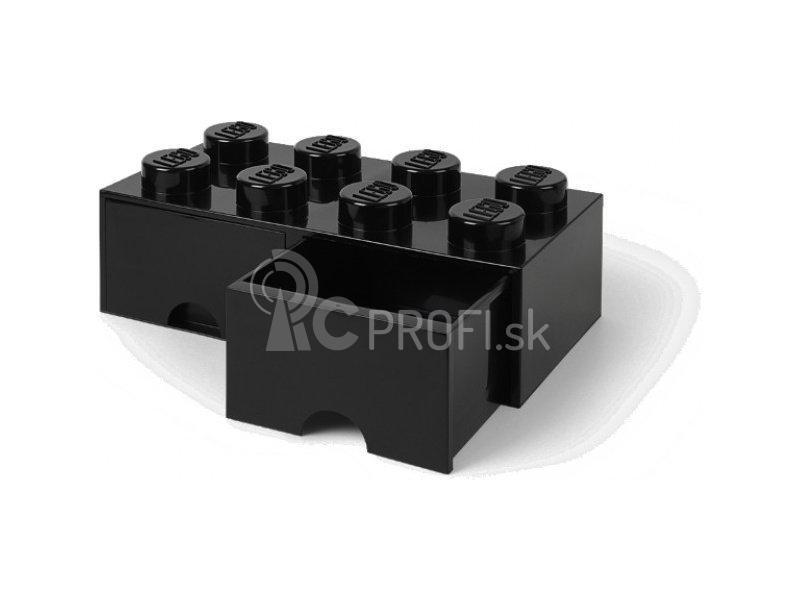 LEGO úložný box so zásuvkami 250x500x180mm – čierny
