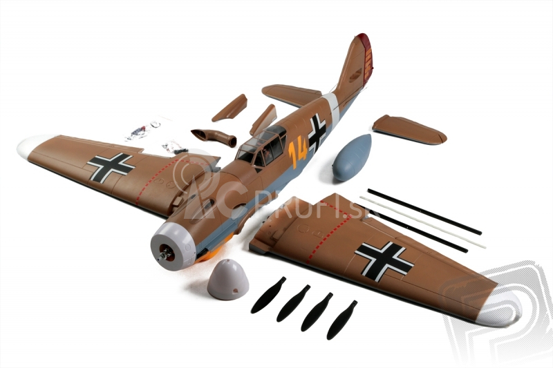 Messerschmitt BF-109 1400mm ARF (hnedý)