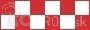 MonoKote TRIM šachovnica 12,7x91,44cm červeno-biela