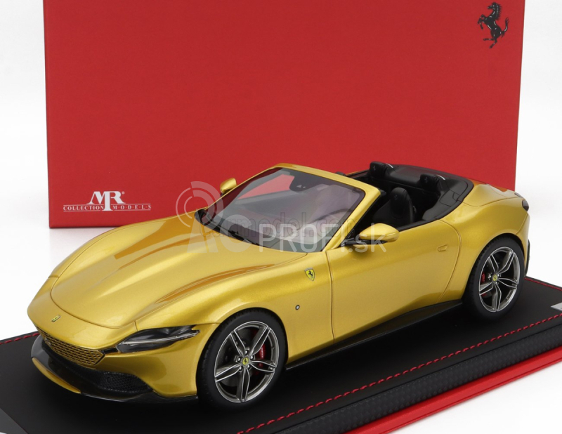 Mr-models Ferrari Roma Spider Open 2020 - Con Vetrina - S vitrínou 1:18 Giallo Montecarlo - Yellow Met.