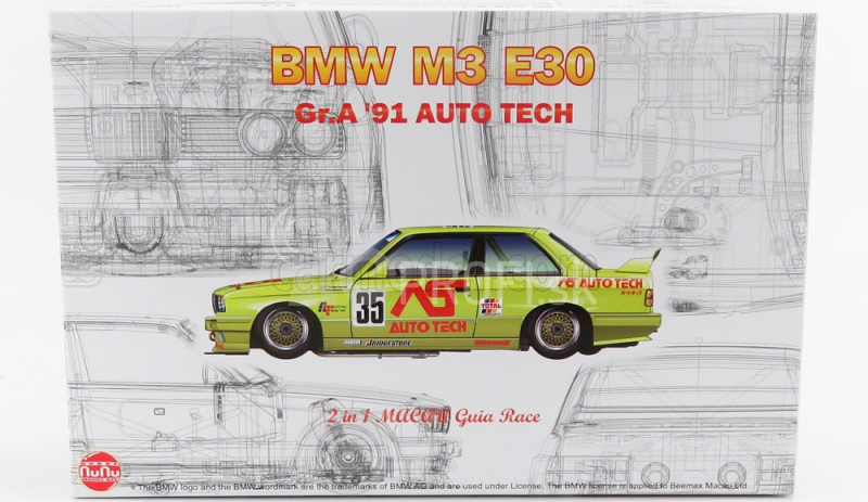Nunu BMW radu 3 M3 Evo N 18 Macau Guia Race 1991 R.ratzenberger - N 35 Macau Guia Race 1991 T.danielsson 1:24 /
