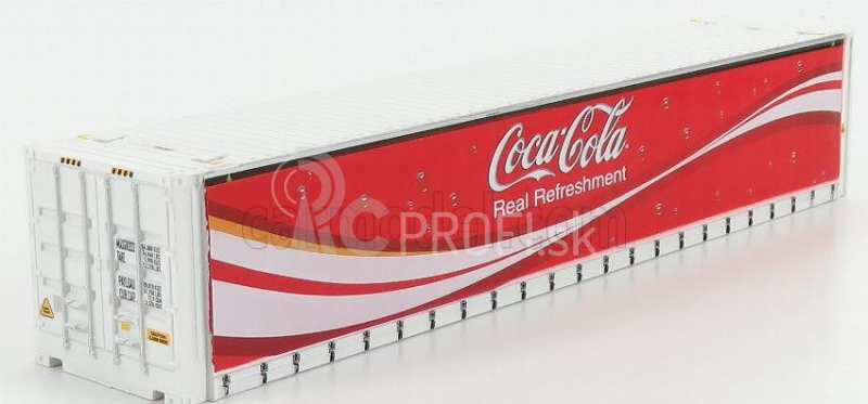 Oxford-models Príslušenstvo Kontajner 40' pre príves Coca-cola 1:76 Biela červená