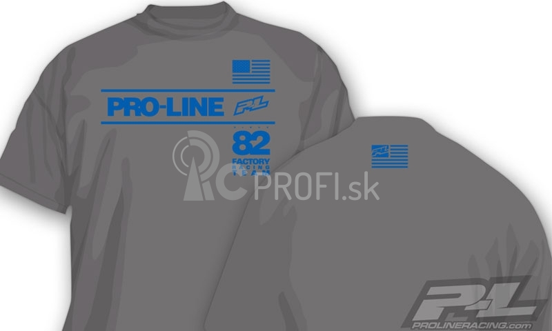 Pro-Line Factory Team tričko sivé – veľ. „M“